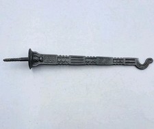 Antique Hat or Coat Hook Victorian Cast Iron Large Hook Old Vintage Hardware