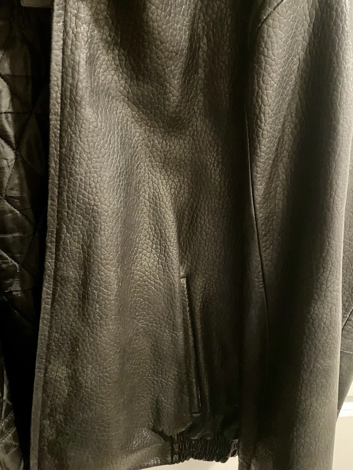 Robert Comstock Black RC Expedition Pebble Leather Jacket-Men’s SIZE XL-Preowned - Image 3 of 4