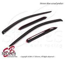 Black Tinted Out-Channel Vent Visor 4pcs For 2002-2008 Dodge Ram 2500 Quad Cab