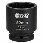 Autojack 52mm Hub Nut Socket 1/2 Drive 6 Point Hex Land Rover CrV Steel