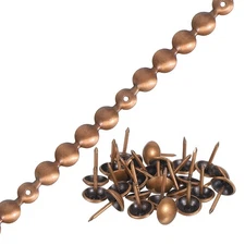 1Meter Copper Glossy Upholstery Tacks Strip Trim Sofa Decorative Nails, Copper