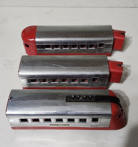 Lionel Lines Prewar Red Chrome Streamliner Train Set - Picture 7 of 24