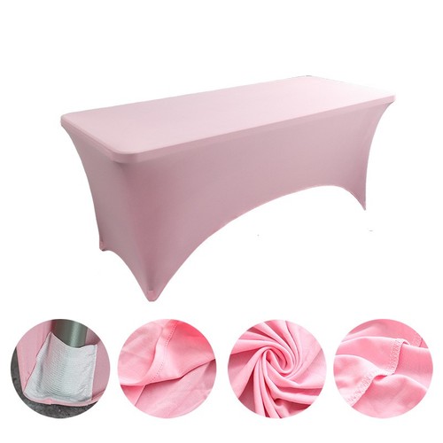 4/5/6/8FT Rectangular Tight Fit Table Cover Spandex Stretch Tablecloth Wedding - Picture 24 of 43