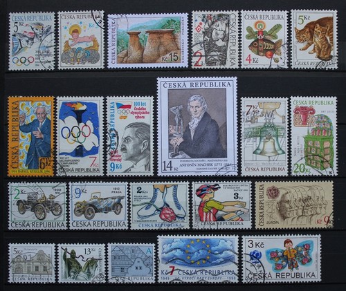 Tschechische Republik kl. Sammlung Briefmarken gestempelt