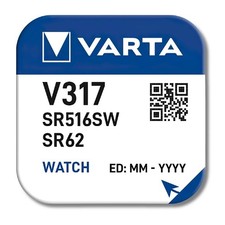 1x Varta 317 SR62 Battery Silver 1.55V Coin Button Cell Watch