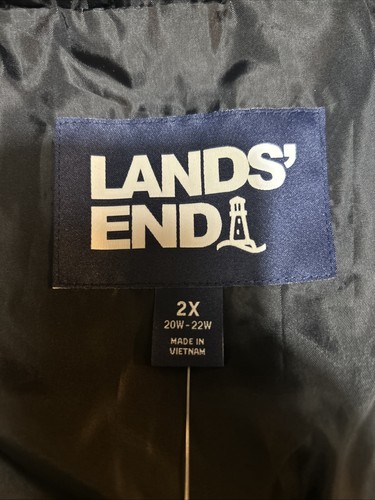 Lands End Women's Plus 2X Black FeatherFree Insulated Quilted Jacket, New - Picture 9 of 10