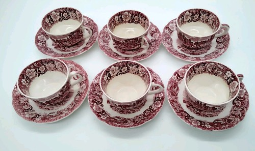 Pallisy Thames River Scenes 6 Cups And Saucers