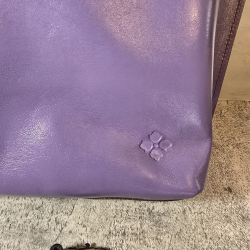 Patricia Nash Adeline Amethyst Leder Cutout Tooled Beuteltasche Handtasche Tascheel - Bild 8 von 11