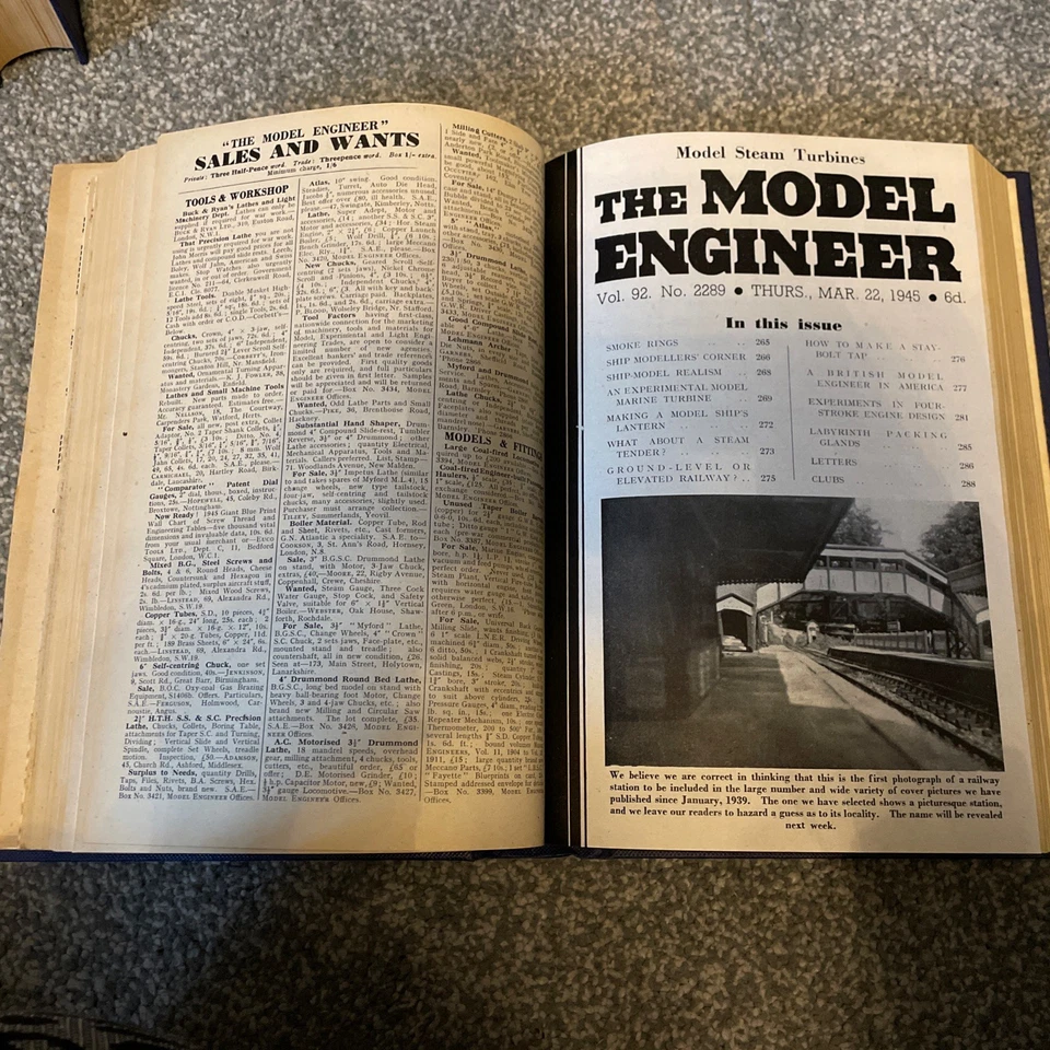 Model Engineer 1945 vintage hobby Magazines complete bound Collection Jan-Jun - Image 3 of 4