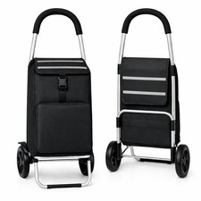 Einkaufstrolley klappbar 56L mit separatem K&uuml;hlfach 5L Einkaufsroller mit Tasche