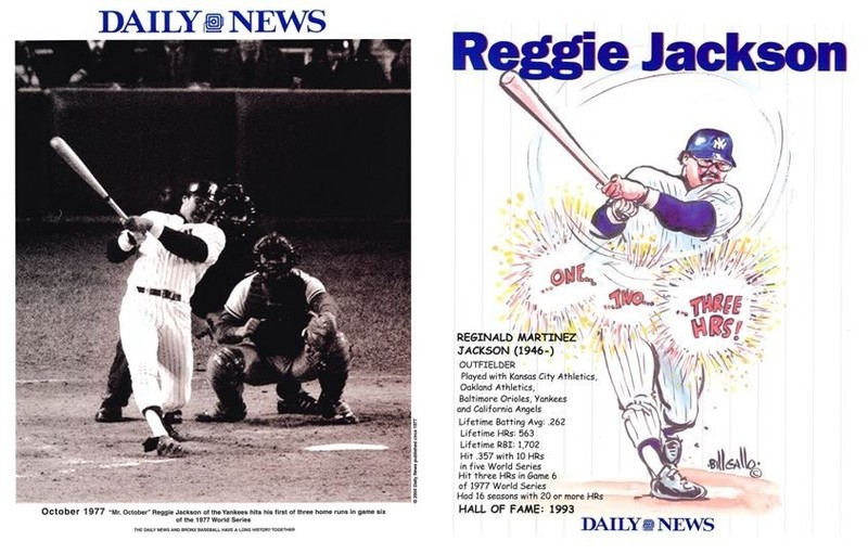 2004 Daily News Promotional 8x10 Insert of New York Yankees Reggie Jackson
