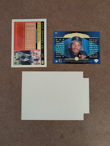 Lote 3 cartas jumbo de Ken Griffey Jr. Upper Deck & Topps Box Toppers 1996 y 1997 - Imagen 5 de 7