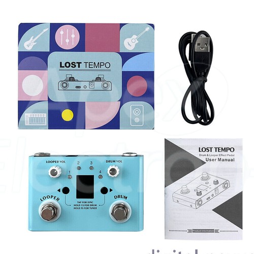M-VAVE 2 in 1 Guitar Drum Looper Effect Pedal 30 Drums 11mins Loop Recording - Picture 7 of 7