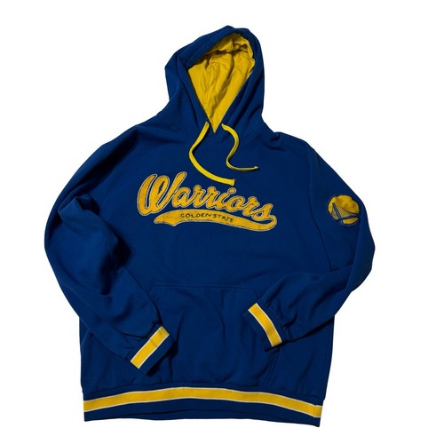 Vtg Golden State Warriors 2XL Hoodie Hooded Sweatshirt Embroidered NBA - Picture 2 of 13