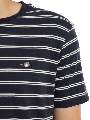GANT de los hombres Camiseta de rayas, Azul - Imagen 4 de 5