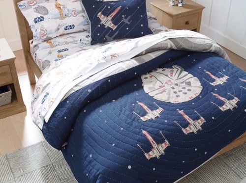 Edredón Pottery Barn Kids Star Wars Halcón Milenario Reina Completa - Imagen 2 de 20