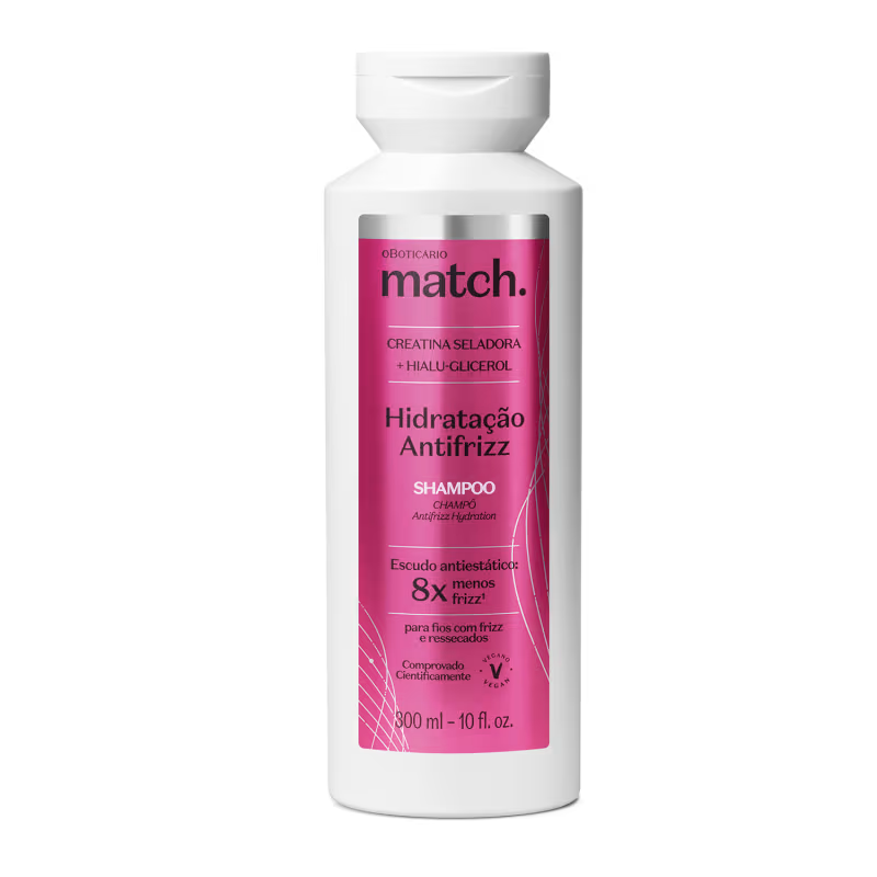 O Boticário Match Hydration Antifrizz Shampoo 300ml
