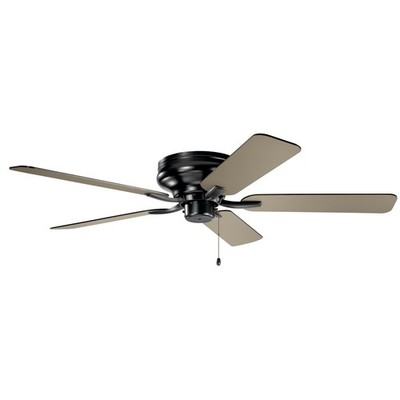 Basics Pro Legacy 52'' Indoor Flush Mount Ceiling Fan in Satin Black