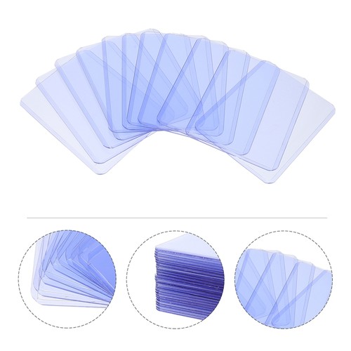 50 Pezzi Manicotti per Carte Plastica Rigida Protezioni Commerciali Supporto Trasparente - Foto 7 di 12