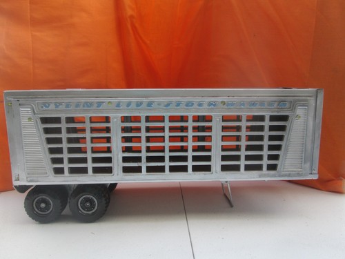 Vintage Pressed Steel Nylint Livestock Trailer 17" LONG AS iS