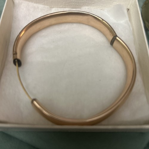 Vintage ACC 1-20 Gold Filled Bangle Swirls Paisley Rose Gold In Color - Picture 10 of 10