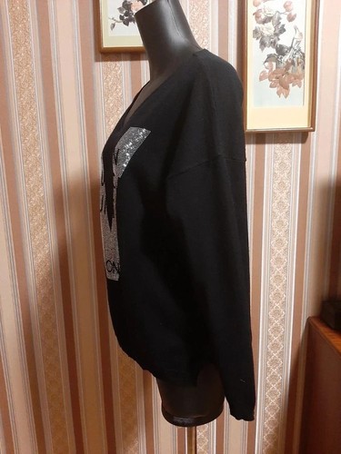 Villa Damen Pullover, Gr.L/XL, Schwarz - Bild 2 von 6