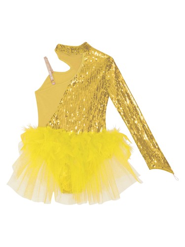 Girls Kid Sequins Jazz Latin Dance Leotard Dress Stage Performance Party AU - Picture 49 of 73