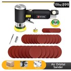 1/2/3 Inch Mini Orbital Air Sander Pneumatic Polishing Machine Set For Auto Body