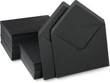 200 Pack Black Envelopes 5 x 7 Inch for Invitation Wedding Card Envelopes Sel...
