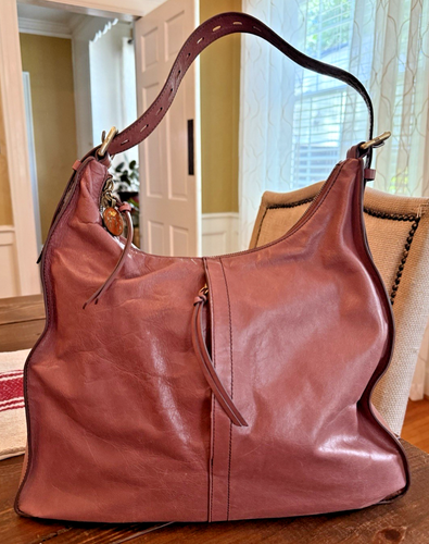 HOBO Brand Marley Leather Shoulder Bag in Mauve