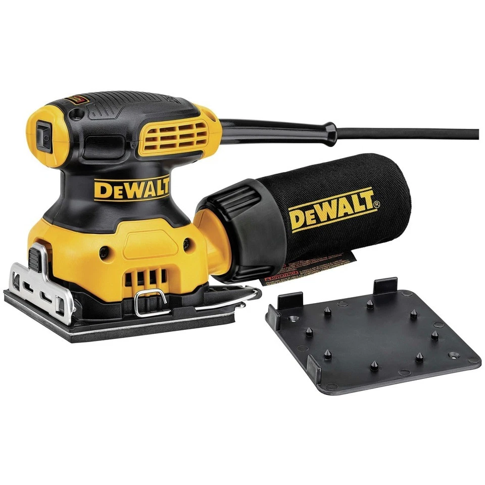 Kit de lijadora con cable DEWALT DWE6411KR 1/4 hoja agarre palma certificado restaurado