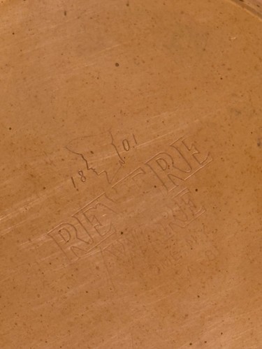 Tetera silbante de acero inoxidable con fondo de cobre REVERE WARE Roma NY EE. UU. 81 - Imagen 7 de 7