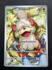 Pokemon Twilight Masquerade Hisuian Growlithe TCG Card 181/167 LP Condition