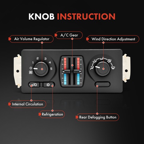 Manual A/C & Heater Climate Control Module for Chevrolet Silverado Sierra 1500 - Picture 2 of 9