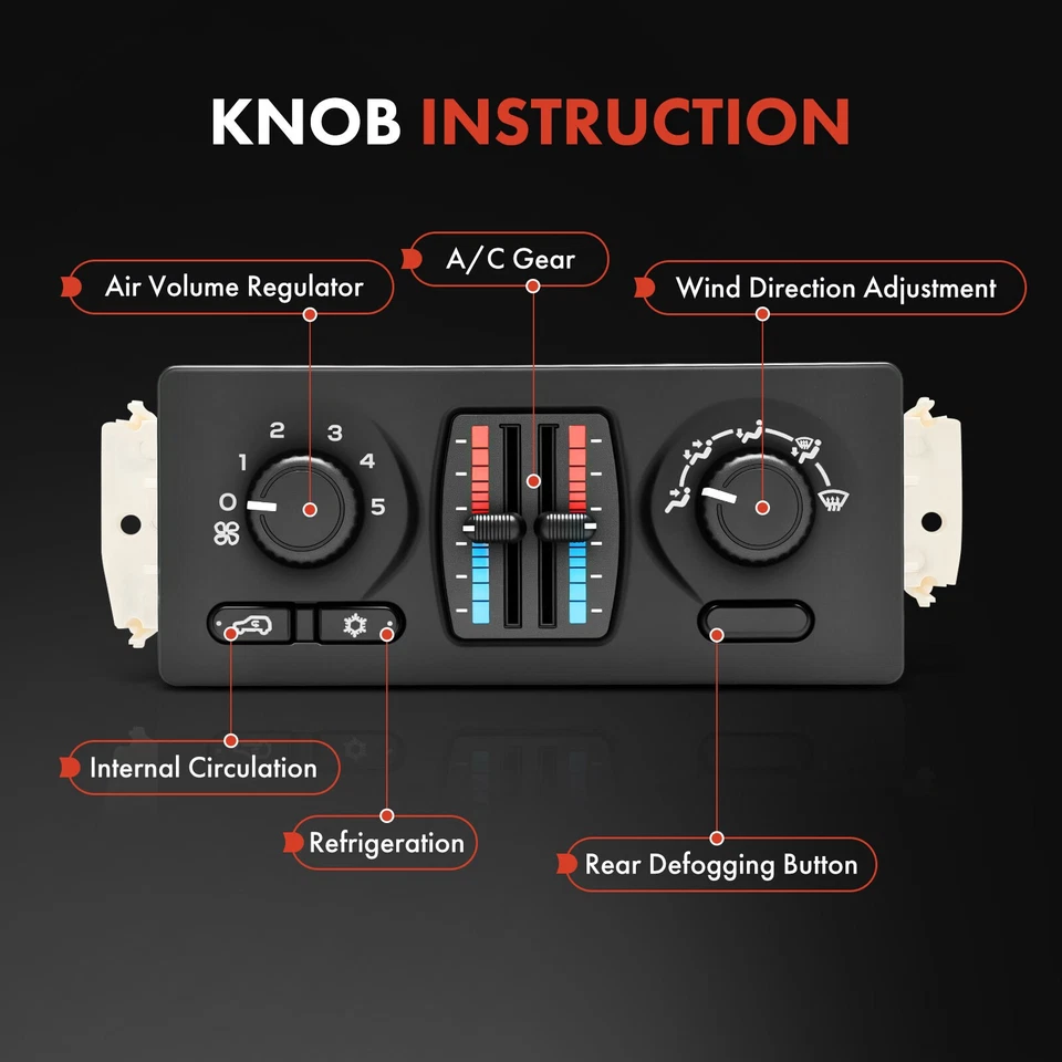 Manual A/C & Heater Climate Control Module for Chevrolet Silverado Sierra 1500 - Image 2 of 4