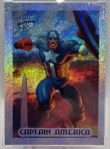 1994 Marvel Masterpieces Captain America Silver Holofoil #1 DSG Gem Mint 9 - Picture 2 of 10
