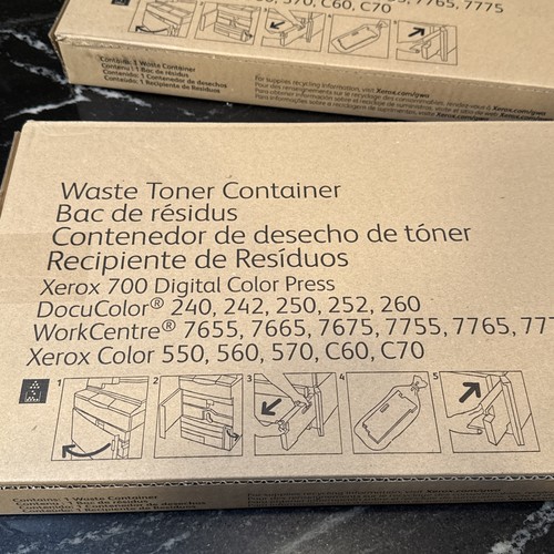008R12990 New Genuine Xerox (2 pack) Waste Toner Containers Digital Color 700 - Picture 5 of 5
