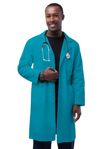 Adar Unisex Doctor Nurse Scrub Uniform Lapel Collar Inner Pockets Lab Coat - 39" - Picture 15 of 98