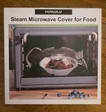 10" Microwave Food Cover w/ Steam Retention, Clear Splatter Lid w/ Handle