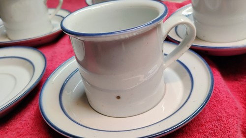 Set 8 Tassen 8 Untertassen Dansk Designs Demark Blue Mist Tee/Kaffeeservice. - Bild 7 von 12