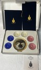 Partylite Travel Tealight P9557 Gold Clam Case + 6 Tealights Never Been Used