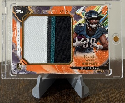 2024 Topps Inception Will Shipley - Jumbo Patch Rookie Card 2/50    E.A.G.L.E.S