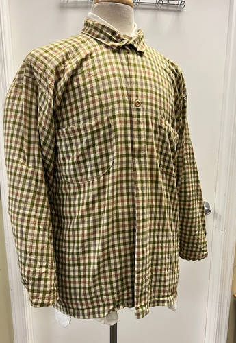 19. Jahrhundert, Western Cowboy Repro. Kariertes Hemd aus Baumwolle - Größe L - 48" + Brustumfang