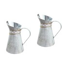 2 stücke Vintage Watering Dosen Shabby Chic Iron Jug Pitcher Vase