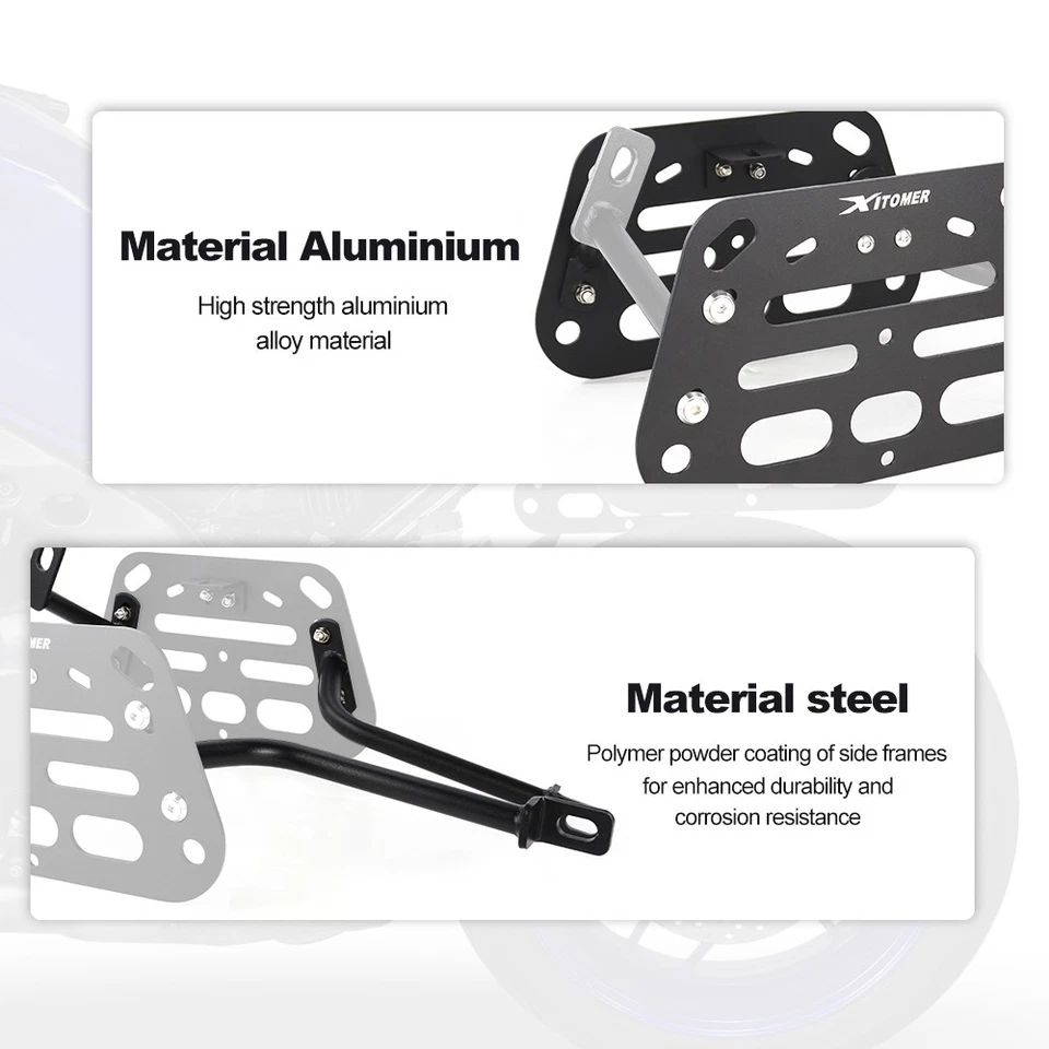 Portaequipajes portaequipajes lateral para motocicleta aptos para Honda CB500F 2019-2024 Foto 3 de 4