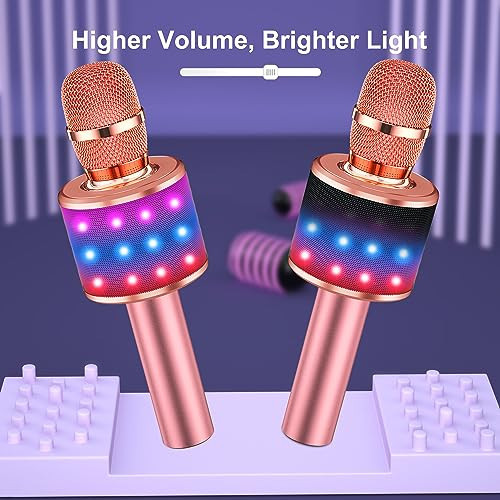 Bluetooth Wireless Karaoke Microphone with LED Lights,4-in-1 Portable - Picture 7 of 7
