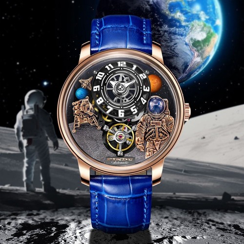 Relojes mecánicos automáticos para hombre cristal de zafiro luminosos impermeables astronauta - Imagen 6 de 18