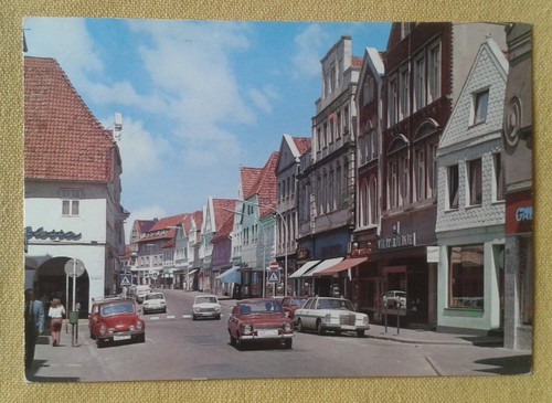 Alte AK-Verden-Aller-VW Käfer-Mercedes Benz-Auto-gelaufen-70er/80er Jahre