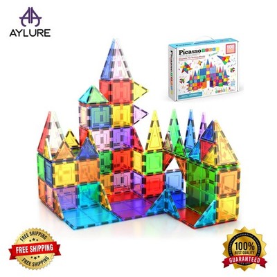 PicassoTiles 100pc Magnetic Building Blocks Set STEM Educational Toys 3+
