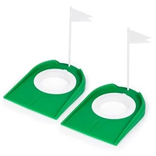 2 Pack Golf Putting Cup with Flag, Practice Golf Hole Training Aids for Green